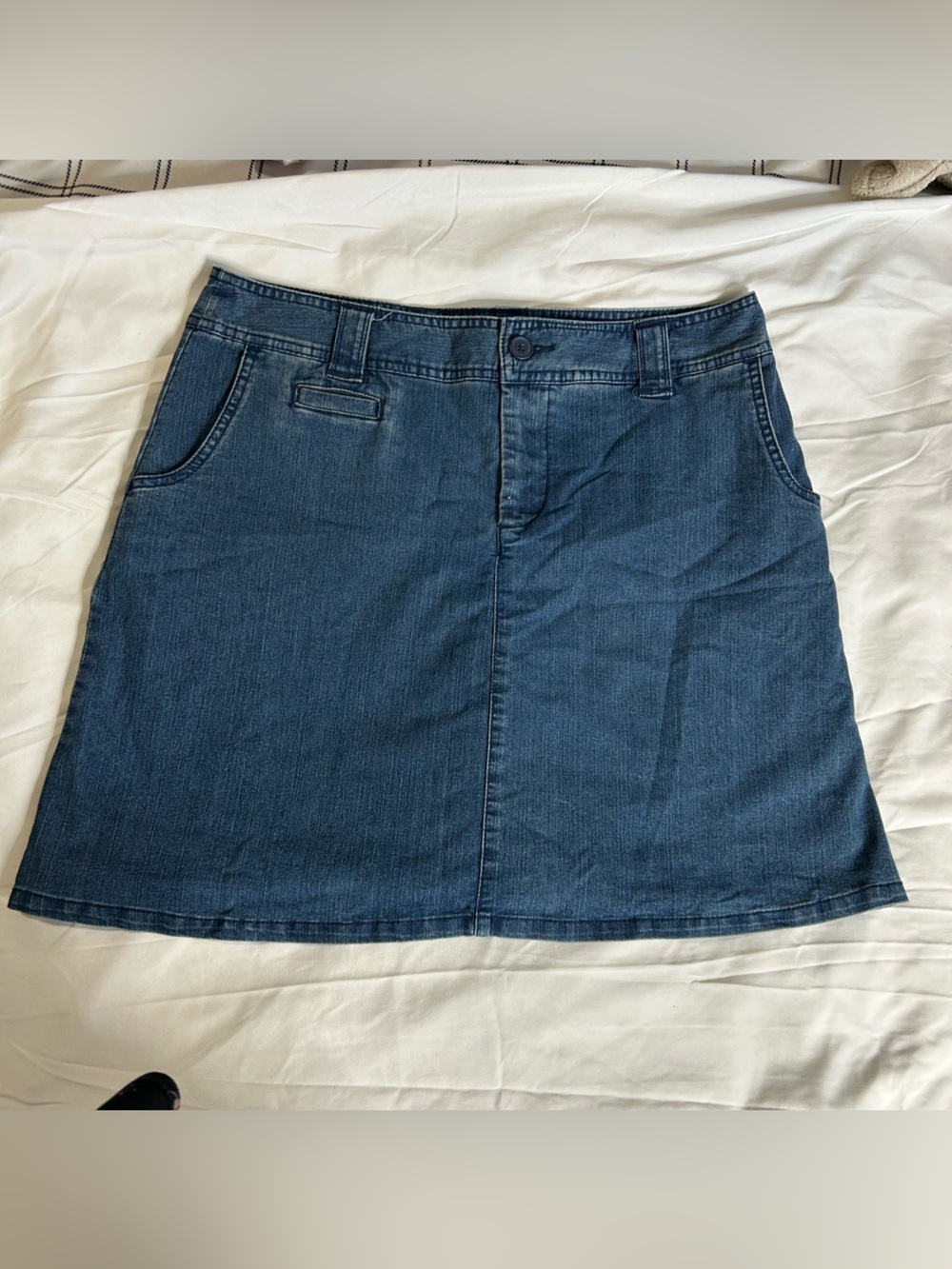White Stag Blue Denim Straight Leg Skirt